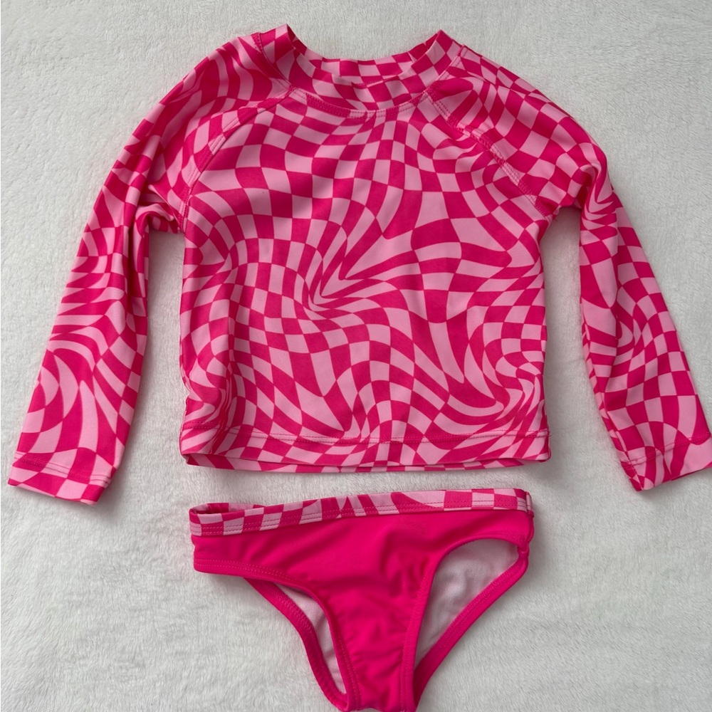 Baby girl pink swimsuit set